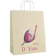 bolsa de papel asa Rizada